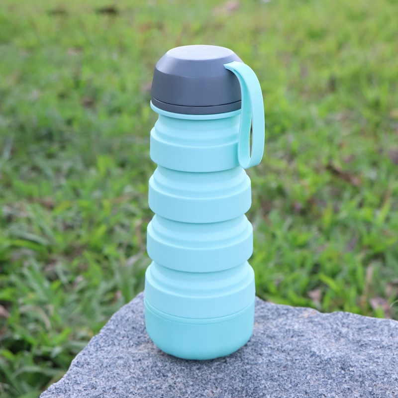 Kreatywny silikonowy kubek na wodę spożywczy składany sport na świeżym powietrzu osobowość butelka wody do biegania fitness przenośny sportowy kubek na wodę
